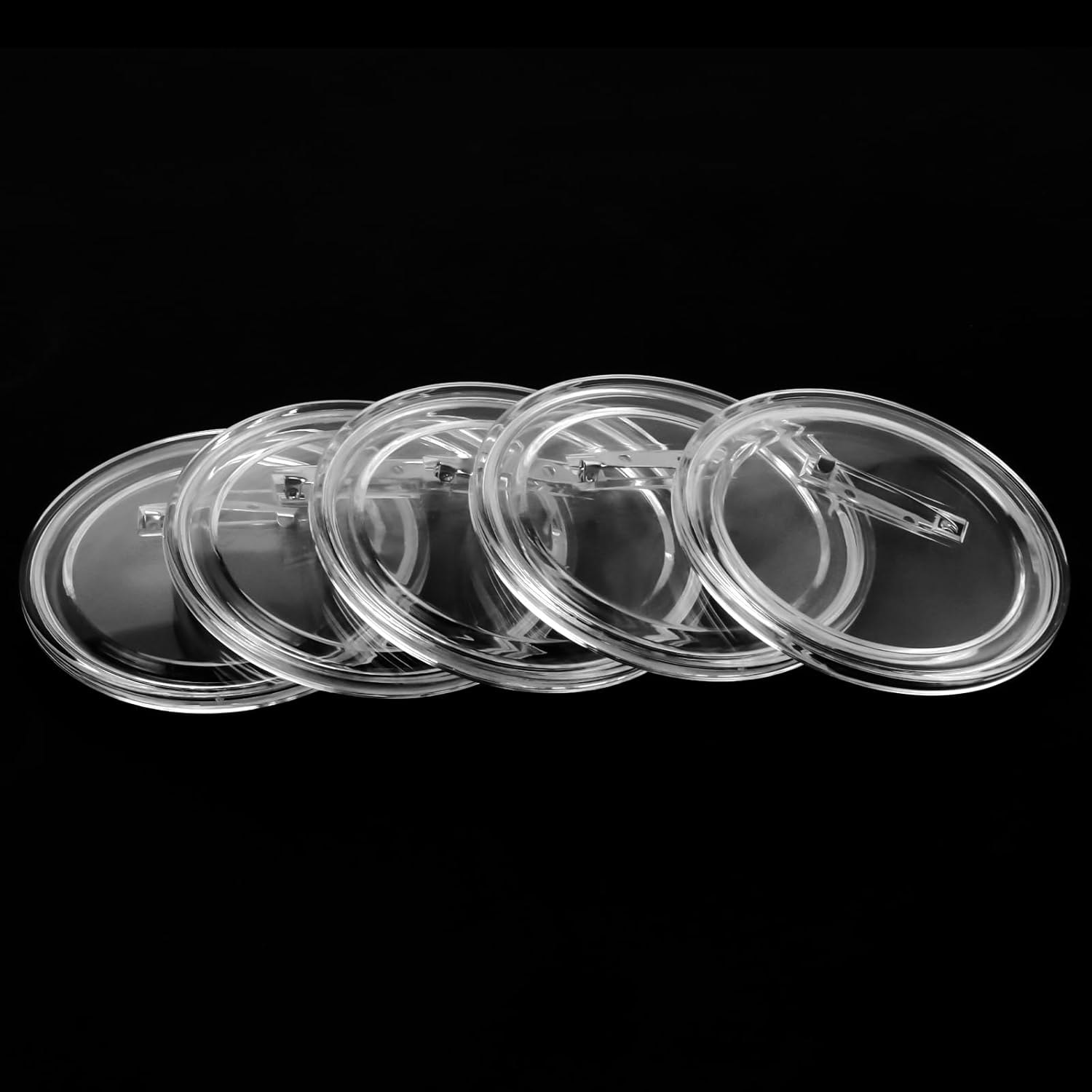 50 PCS 3 Inch Acrylic Button Pin, Clear Blank Custom Buttons Badge, Round Custom Button Pins for DIY Crafts, Decoration