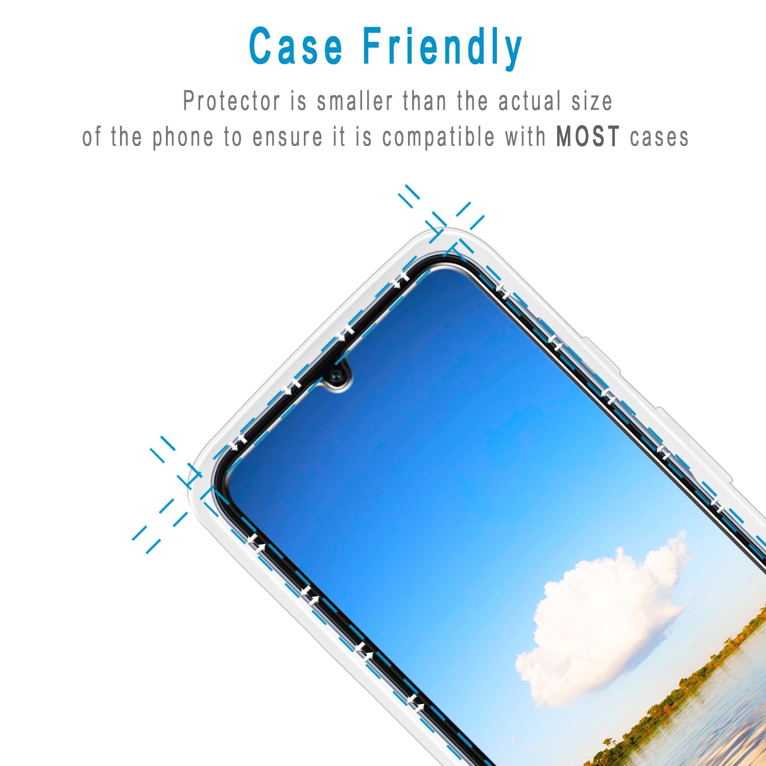 HPTech - Protector de pantalla de vidrio templado diseñado para Samsung Galaxy A15, antiarañazos, sin burbujas, 2 unidades
