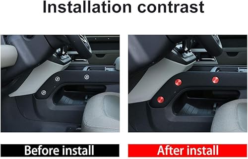 Vista 11 de YIWANG Accesorios de fibra de carbono para interior de automóvil, cubierta de tira lateral de consola de engranajes para Land Rover Defender 90 110