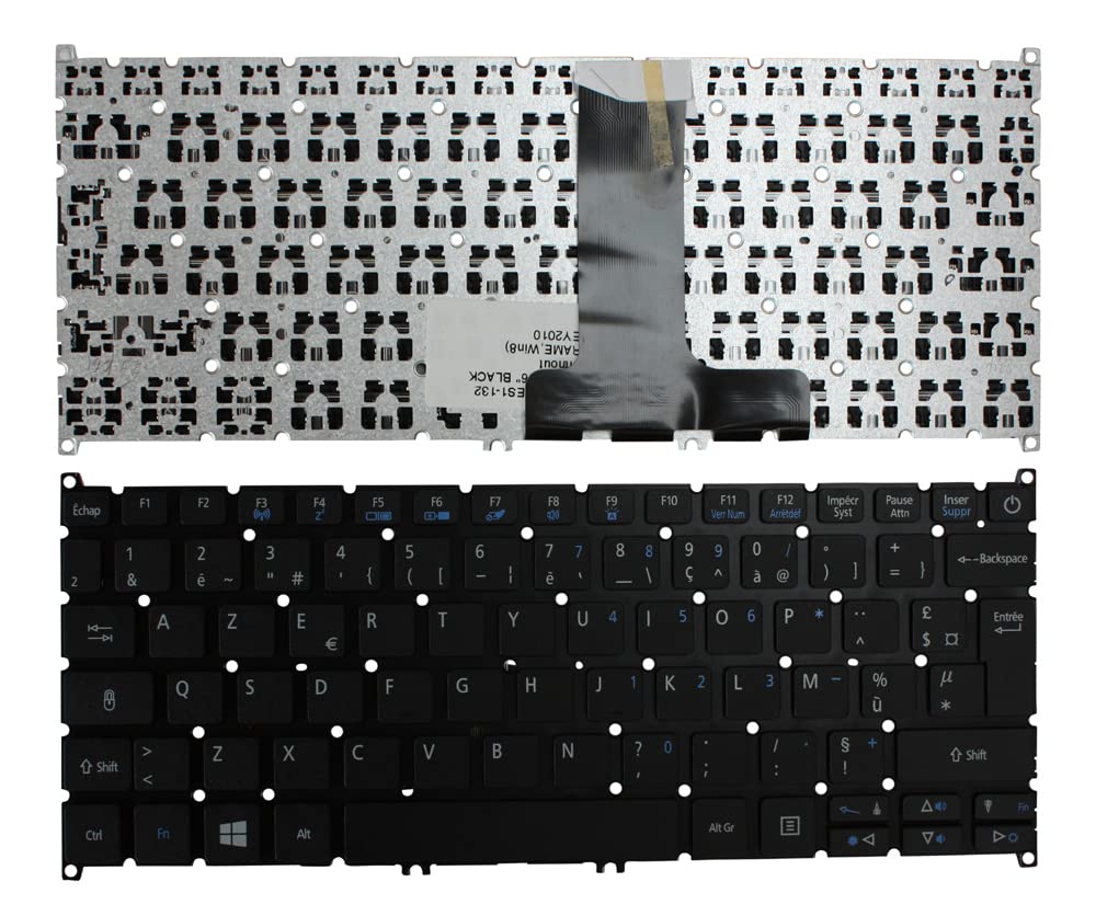 Clavier PC Acer Aspire ES1-132 de Rechange touches AZERTY Noir - 2