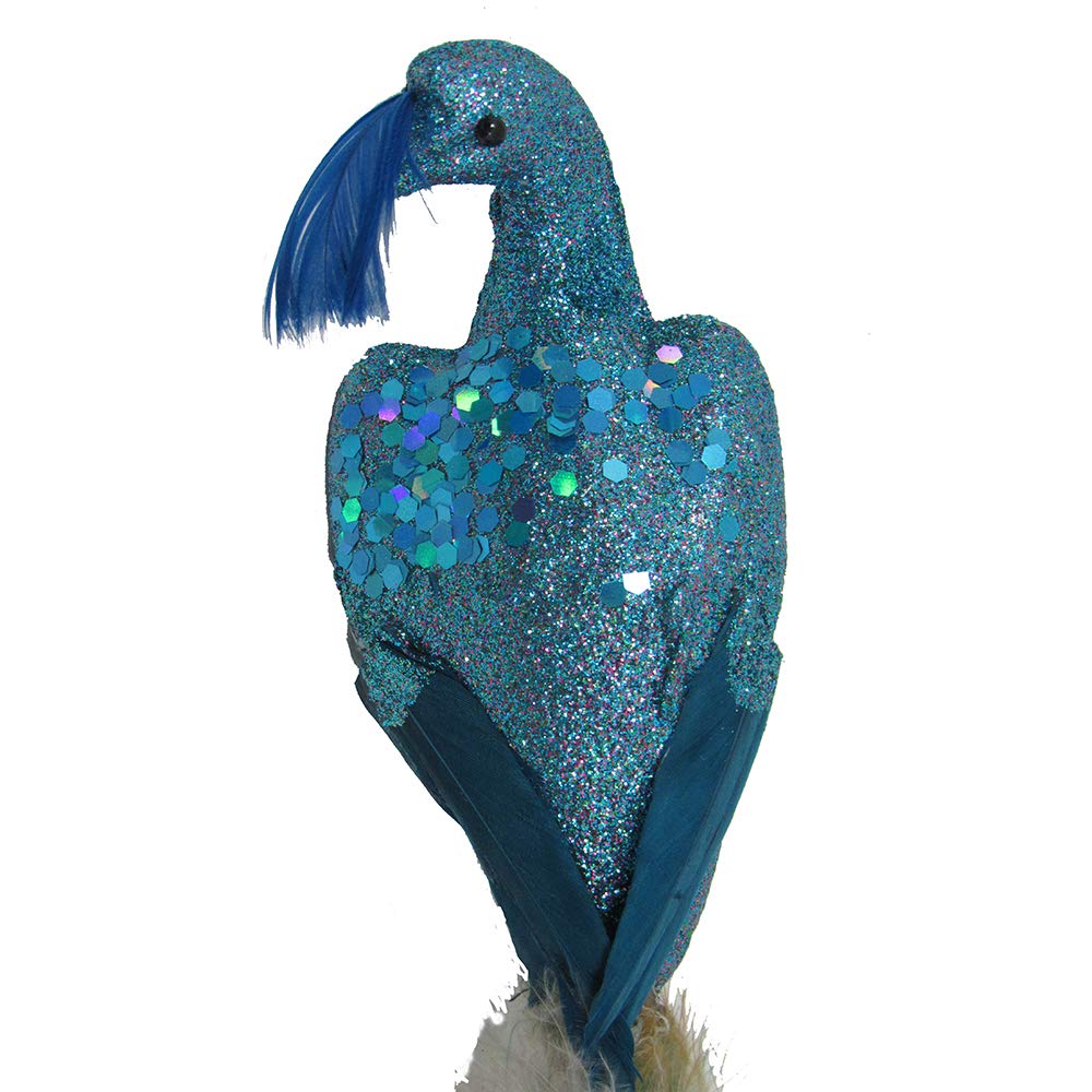 Decoración Festiva Clip Pluma Decorativa De Pavo Real Kurt Adler - 45.7 Cm  Con Clip, Ideal Para Decoración Navideña Y Hogar Adorno 18 Pulgadas  Brillante, image size:1000x1000