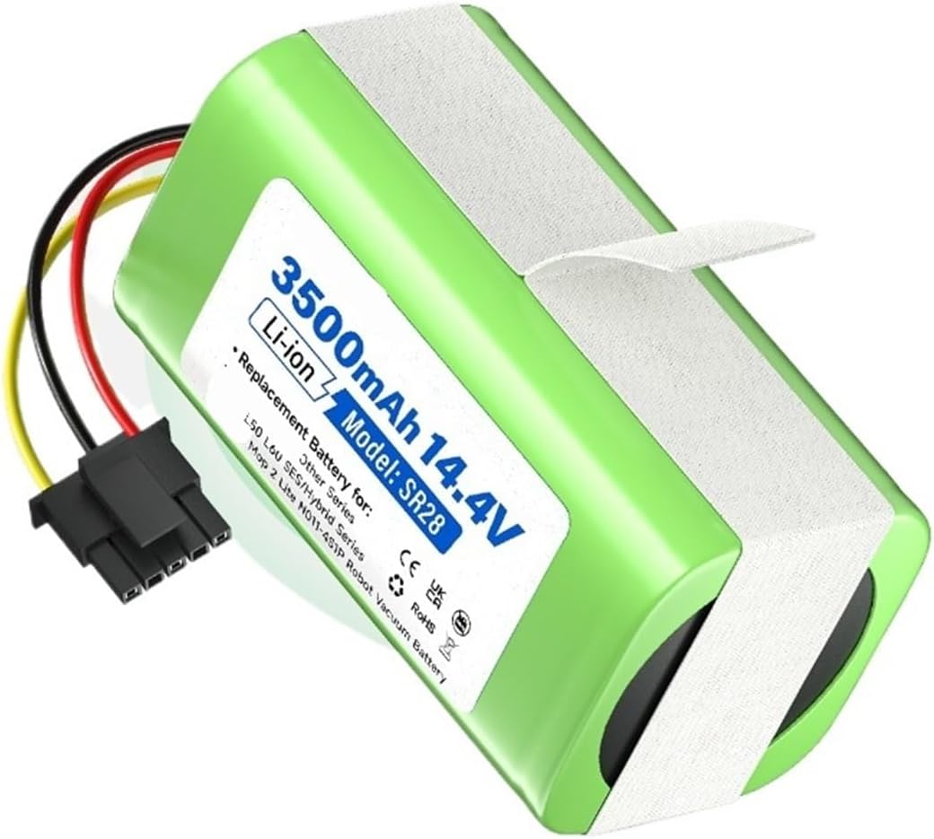 14.4V 3500mAh, Compatible For Eufy, L50 L60 SES/Hybrid Series,Compatible For Xiaomi,Robot Vacuum Li-ion Battery Mop 2 Lite N011-4S1P Li-ion Battery