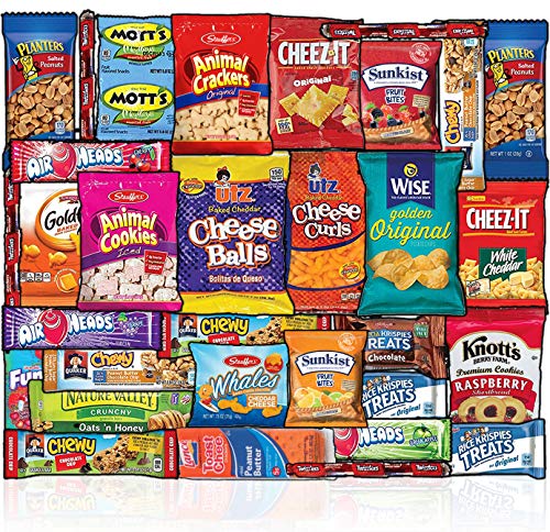 Snacks box (30 count) ultimate sampler box cookies chips bar cand…