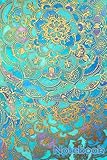 Sapphire And Jade Stained Glass Mandalas Notebook: - 110 Pages, In Lines, 6 x 9 Inches