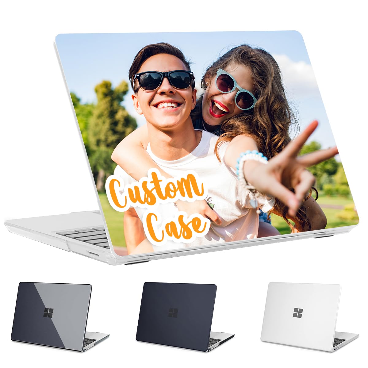 Custom Photo Case for Microsoft Surface Laptop 5/4/3/2-13.5 inch with Alcantara Keyboard Model 1958/1950/1867/1769 Personalized Picture Logo Text
