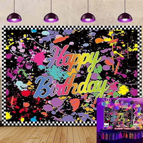 Imirell Graffiti-Neon-Hintergrund 2,0x1,8m – Leuchtend Bunte Fotohintergrund Für Geburtstag, Party, Fotoshooting