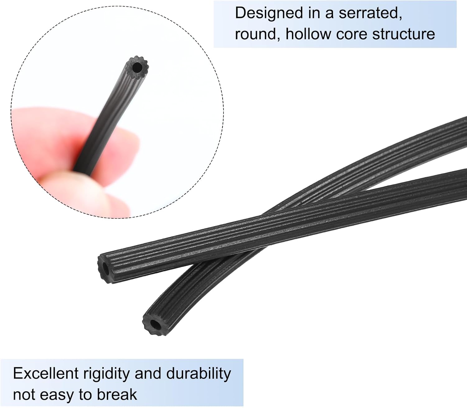 uxcell Screen Spline, 0.16"x300FT Round Window Screen Repair Retainer Spline for Door Window Screens Replacement, Black