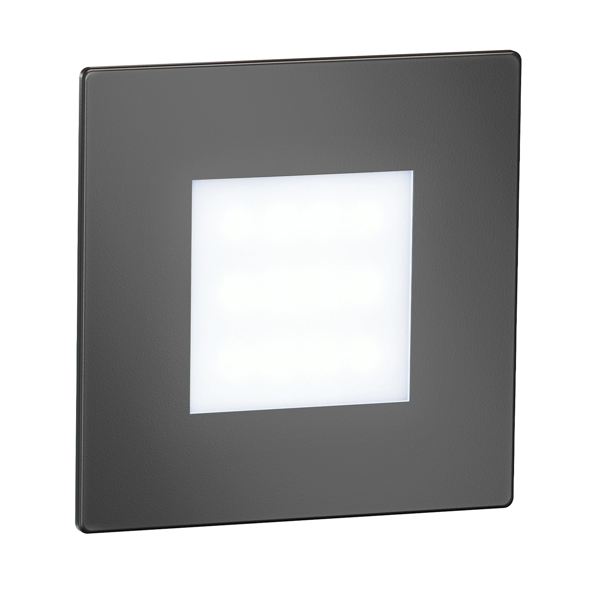 ledscom.de LED Staircase Light/recessed wall Light FEX for Indoors and Outdoors Angular, Anthracite, 85 x 85mm, Cool White