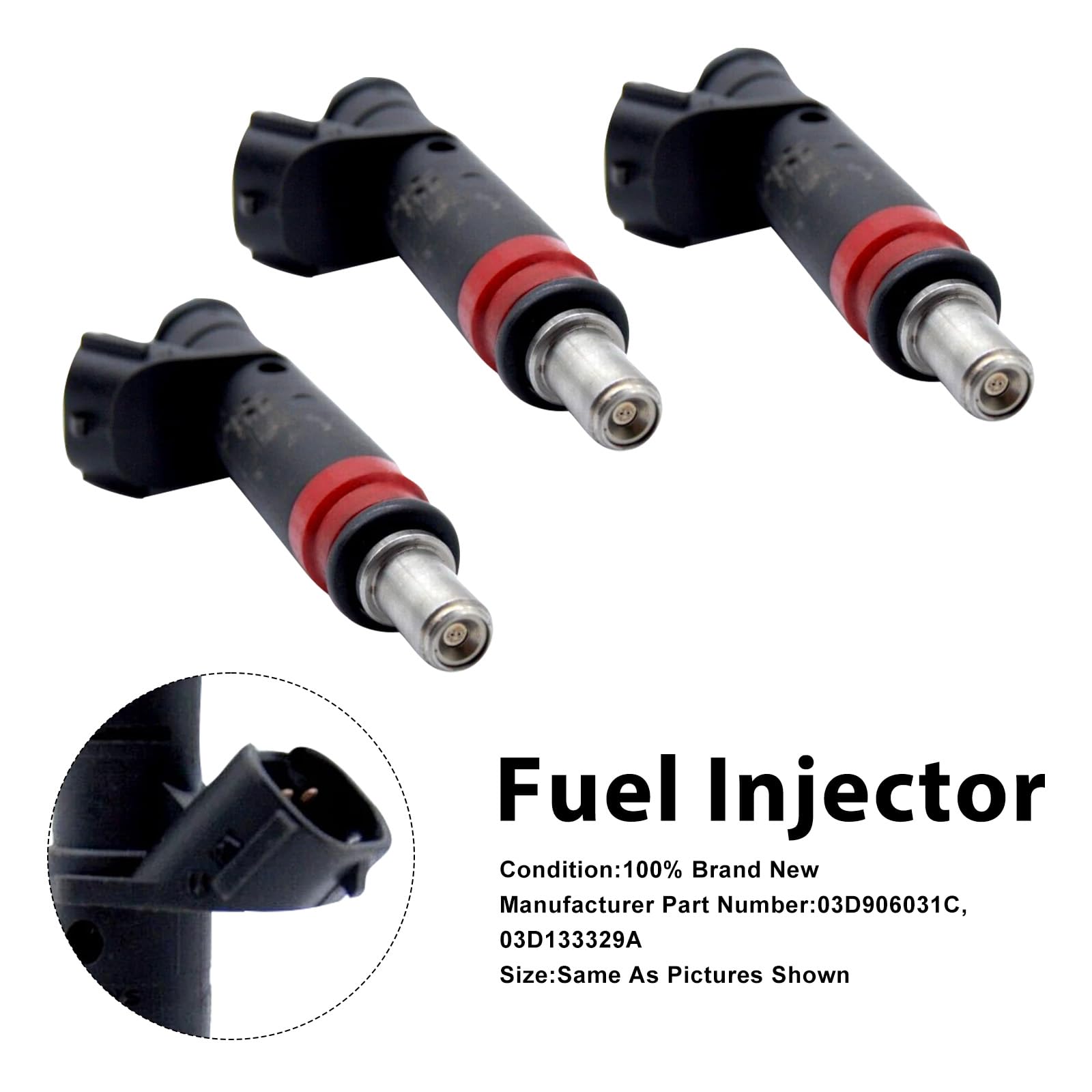 MAD HORNETS 3PCS Fuel Injector Set 03D906031C Passend für Seat Cordoba Ibiza Passend für Skoda Fabia Roomster Passend für VW Fox Polo 2001 2018