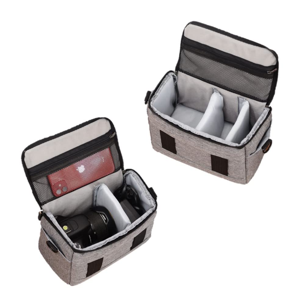 Bolsa impermeable gris para cámara con correa ajustable acolchada para cámara Sony Alpha a7, a7 II, a7 III, a7 IV con lente Sony FE 24-105 mm f/4 G OSS, gris, Bolso de hombro de viaje