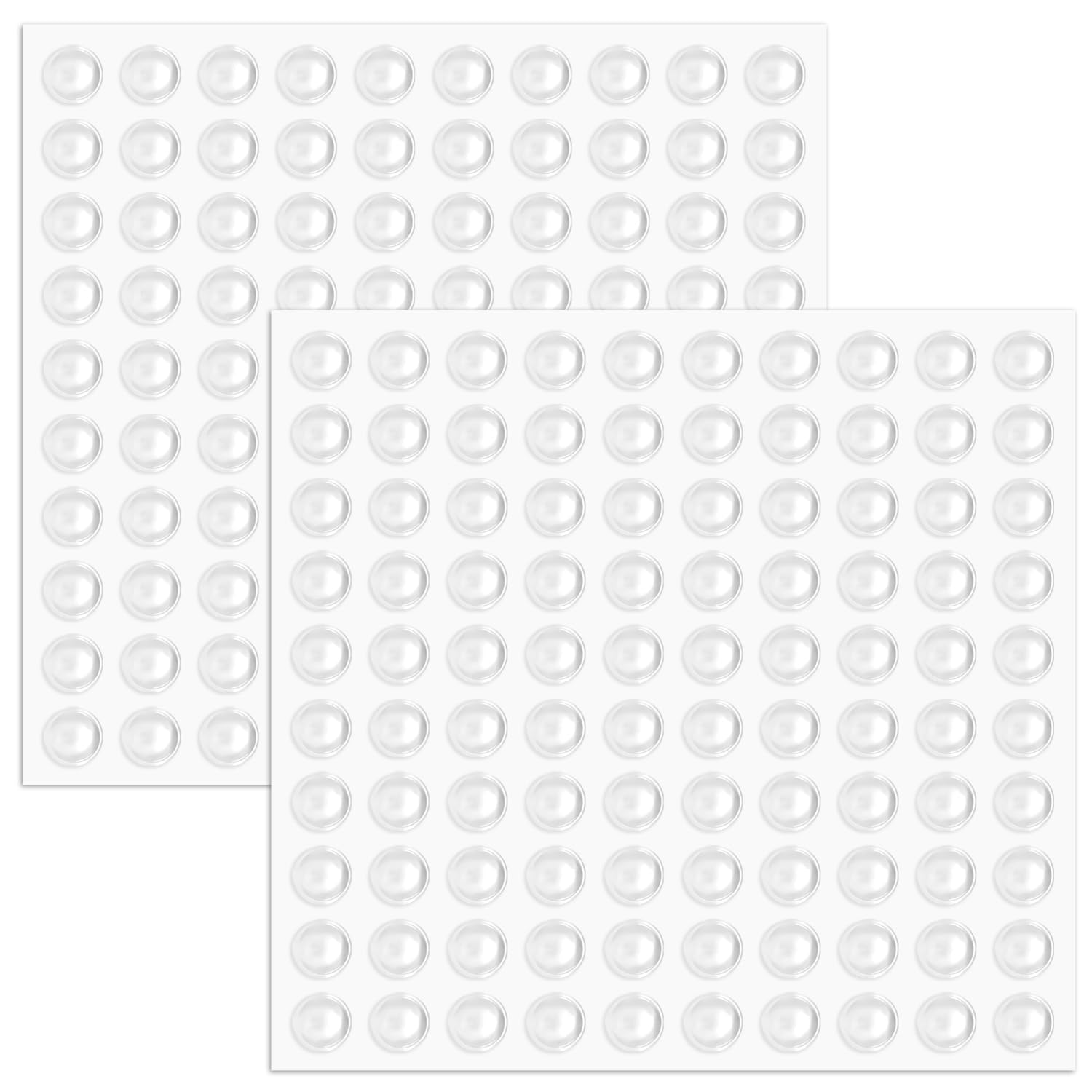 200 Pcs Furniture Bumpers, Silicone Clear Cabinet Door Bumpers Adhesive Cabinet Bumpers 10 * 3mm Transparent Pads for Furniture & Doors Protector Glass Tables Crafts