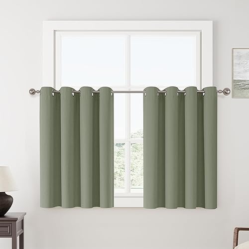 Miniatura 100 de ChrisDowa Cortinas 100% opacas de abedul liso de 96 pulgadas de largo, 2 paneles para dormitorio, sala de estar, oscurecimiento de la habitación de