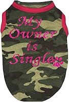 Vista 10 de Petitebella My Owner is Single Puppy - Camisa para perro (negro/plateado, talla XXXL)