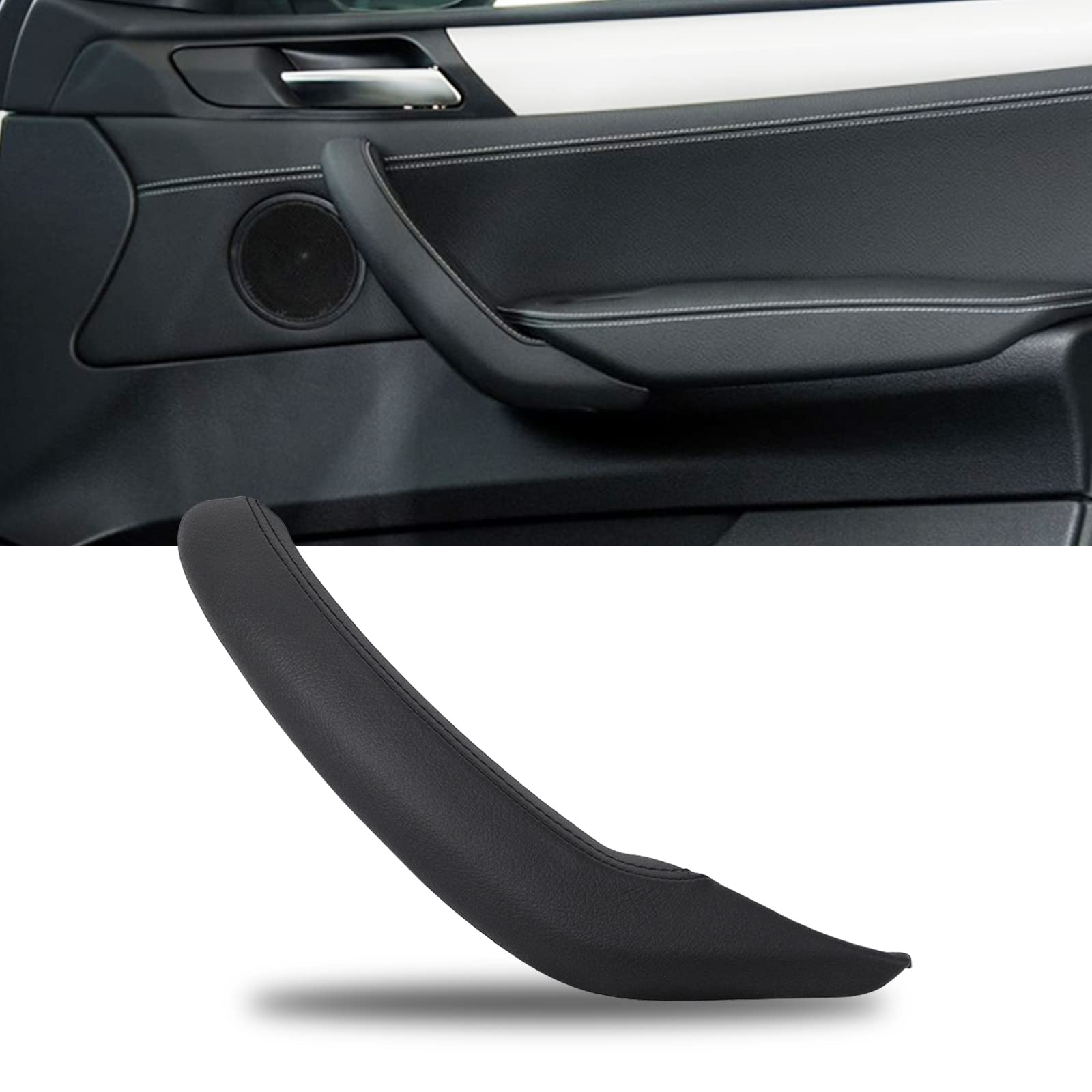 Maniglia della portiera dell'auto, maniglia interna della portiera F25 per BMW X3 X4 F25 F26, maniglia della portiera del passeggero (2010-2017) Anteriore/Posteriore Destra (Destra Shell Nero)