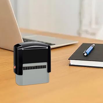 Personalised Stamp Custom Made Self-Inking Business Company Address Rubber Stamps Customised Return Address Stamp with Name Date Signature