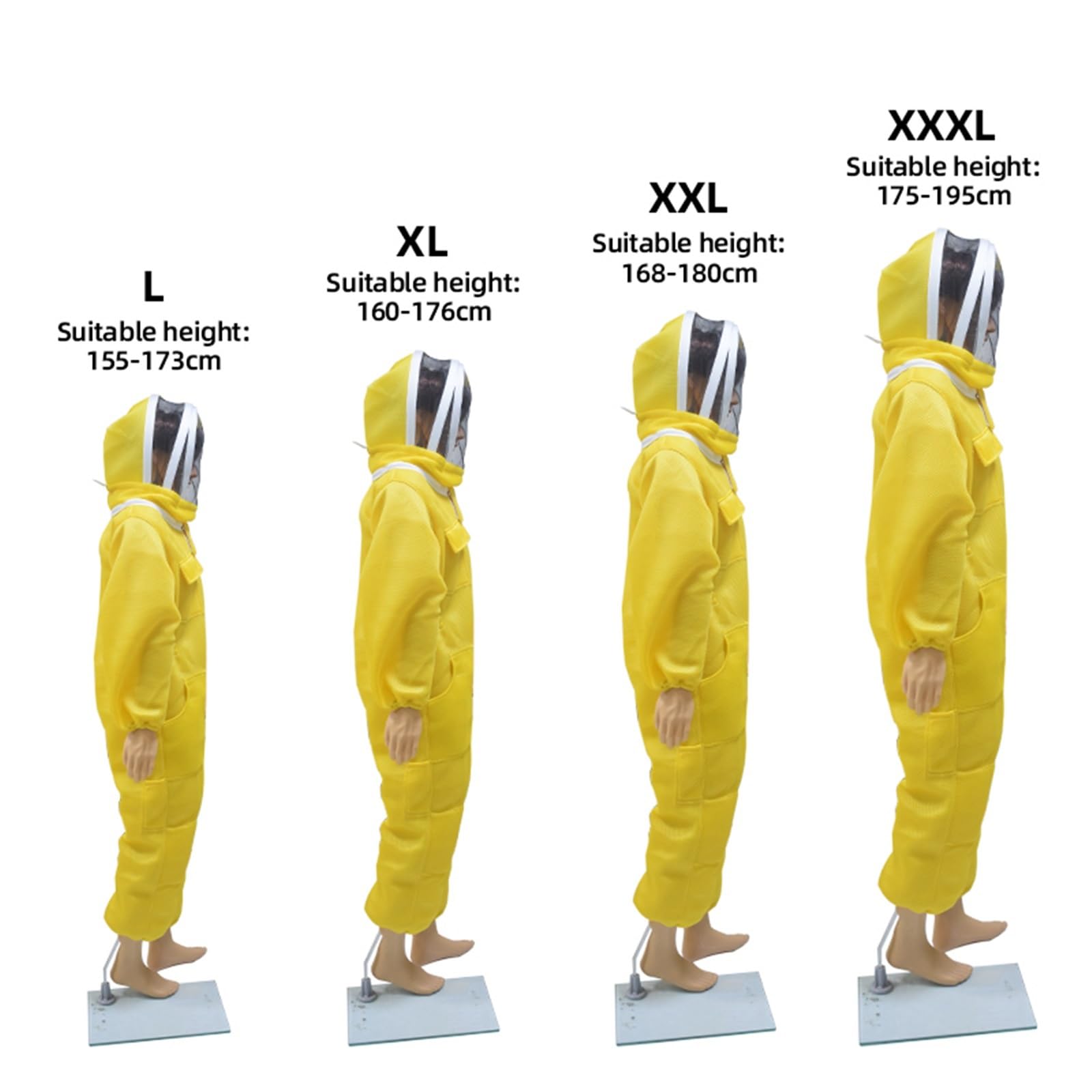 Traje de apicultor Profesional Traje de apicultura 3 capas con ventilación. Ropa ventilada(XXL)