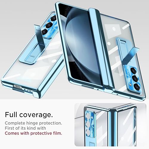 Miniatura 3 de Miimall Funda para Samsung Z fold 5 con S Pen, funda plegable 5 con soporte para bolígrafo + película de lente + película protectora de pantalla