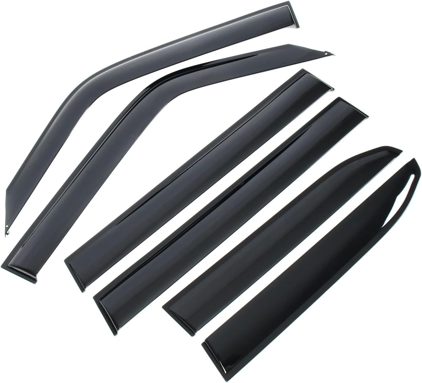 LUIMUITU 外部ウィンドウバイザーベントシェード雨日風ガードディフレクタートヨタランドクルーザープラド J250 LC250