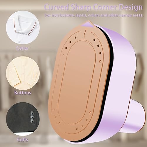 Miniatura 7 de Travel Steamer Iron for Clothes Portable Mini, Ironing Machine Handheld Small, Plancha A De Vapor Para Ropa Portatil, 180Rotatable Electric Clothes