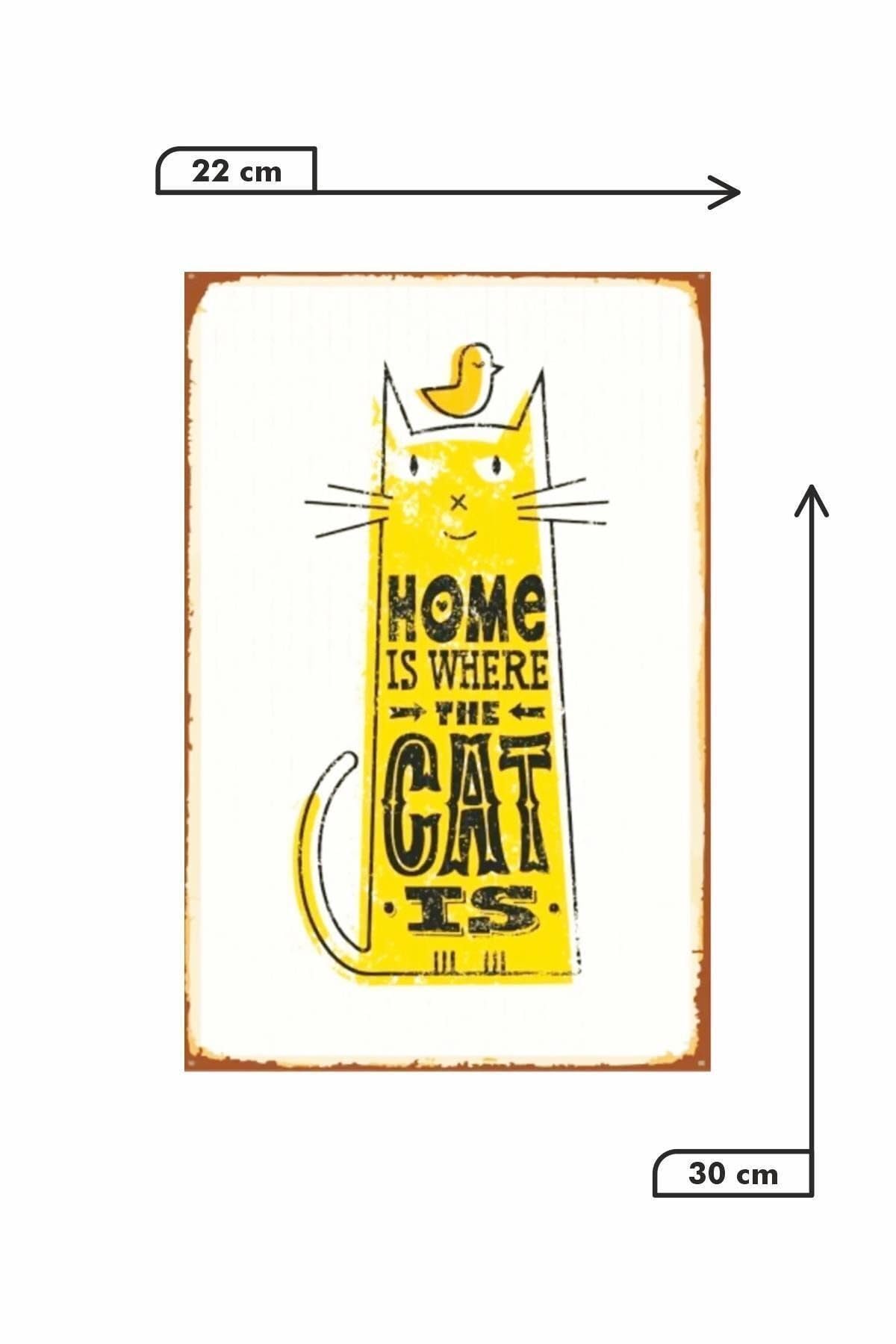 Dekolia Kuşe Kağıt Duvar Posteri Cat Is Retro Vintage Drtr0040