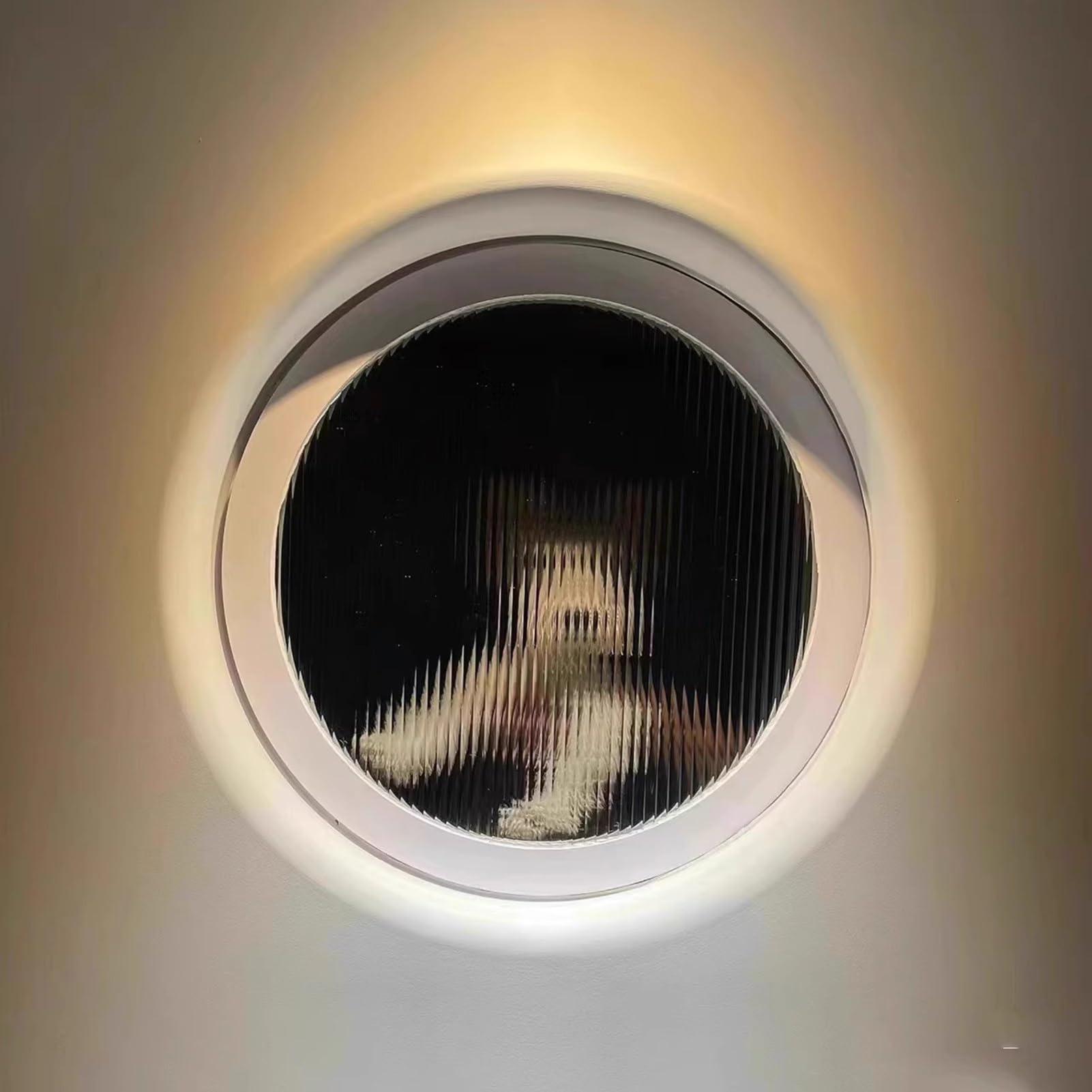 Finestra rotonda girevole a 360° 70 cm, oblò per interni, cantine e garage, migliora la ventilazione e la privacy, elegante decorazione per la casa