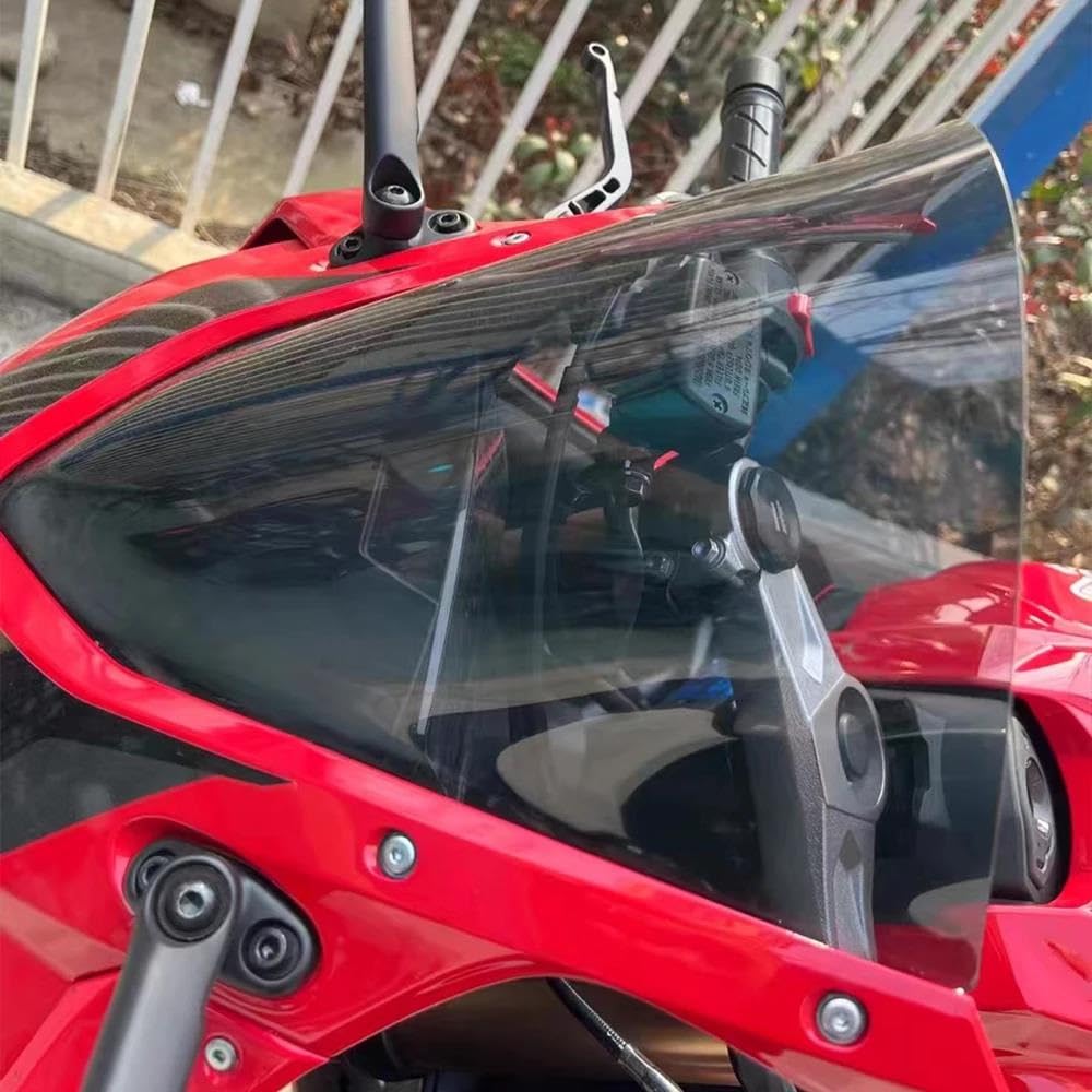 Do Motocykla Honda CBR650R 2019-2025 Szyba Przednia Z Podwójną Szybą Bąbelkową Przedłużenie szyby motocykla(Transparent)