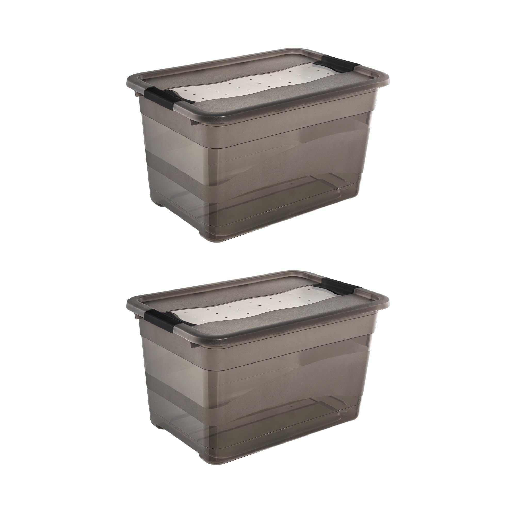 Boîte keeeper Cornelia 52L lot de 2 pour organiser le dressing et le garage
