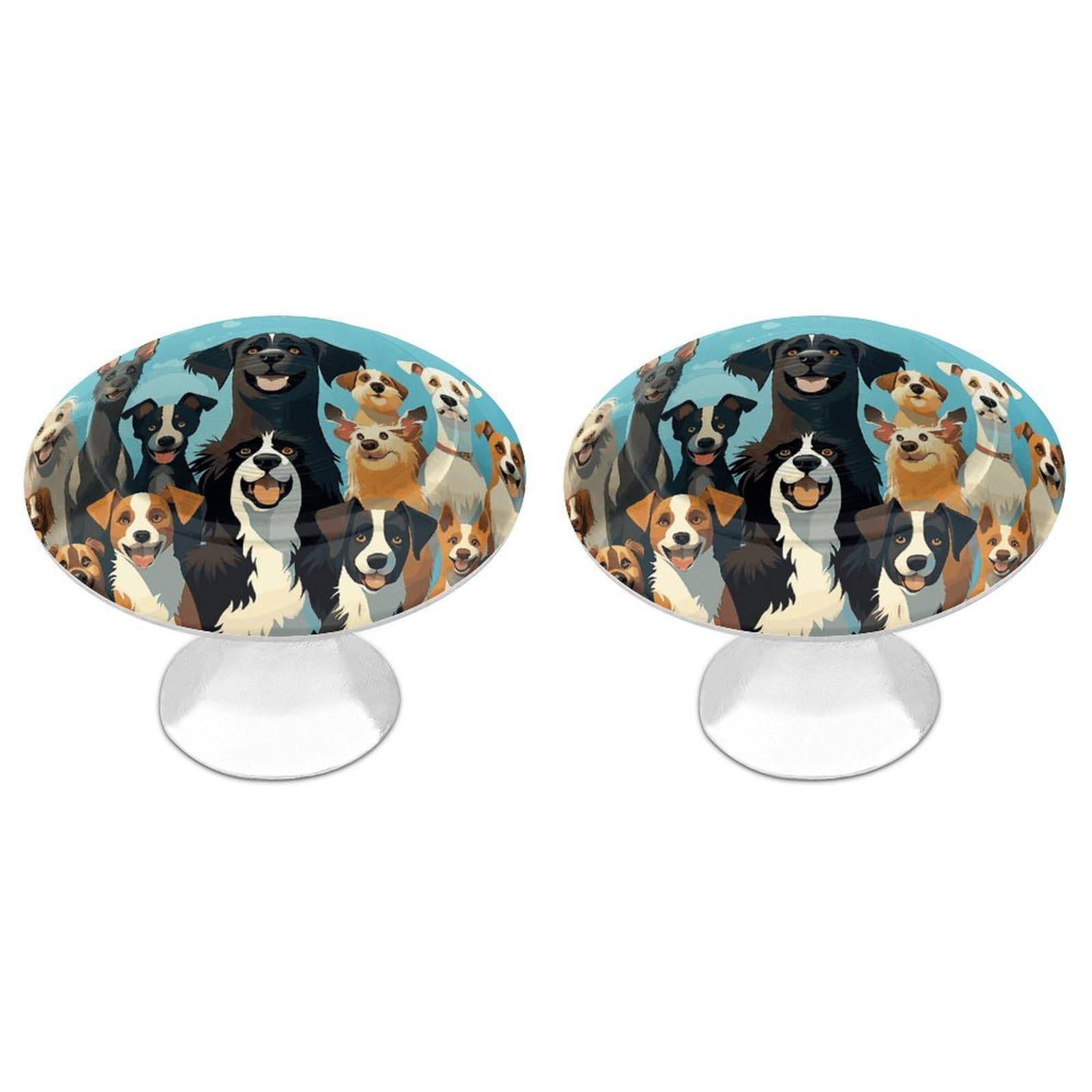 Btcowzrv Style Group Of Dogs 2 Pack Cabinet Knobs Drawer Pulls