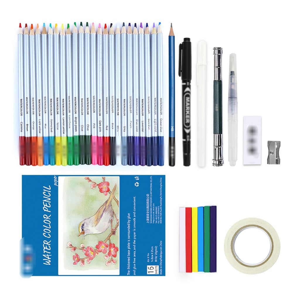 39-teiliges wasserlösliches Buntstifte-Set, Kunst, wasserlöslich, Buntstifte-Set