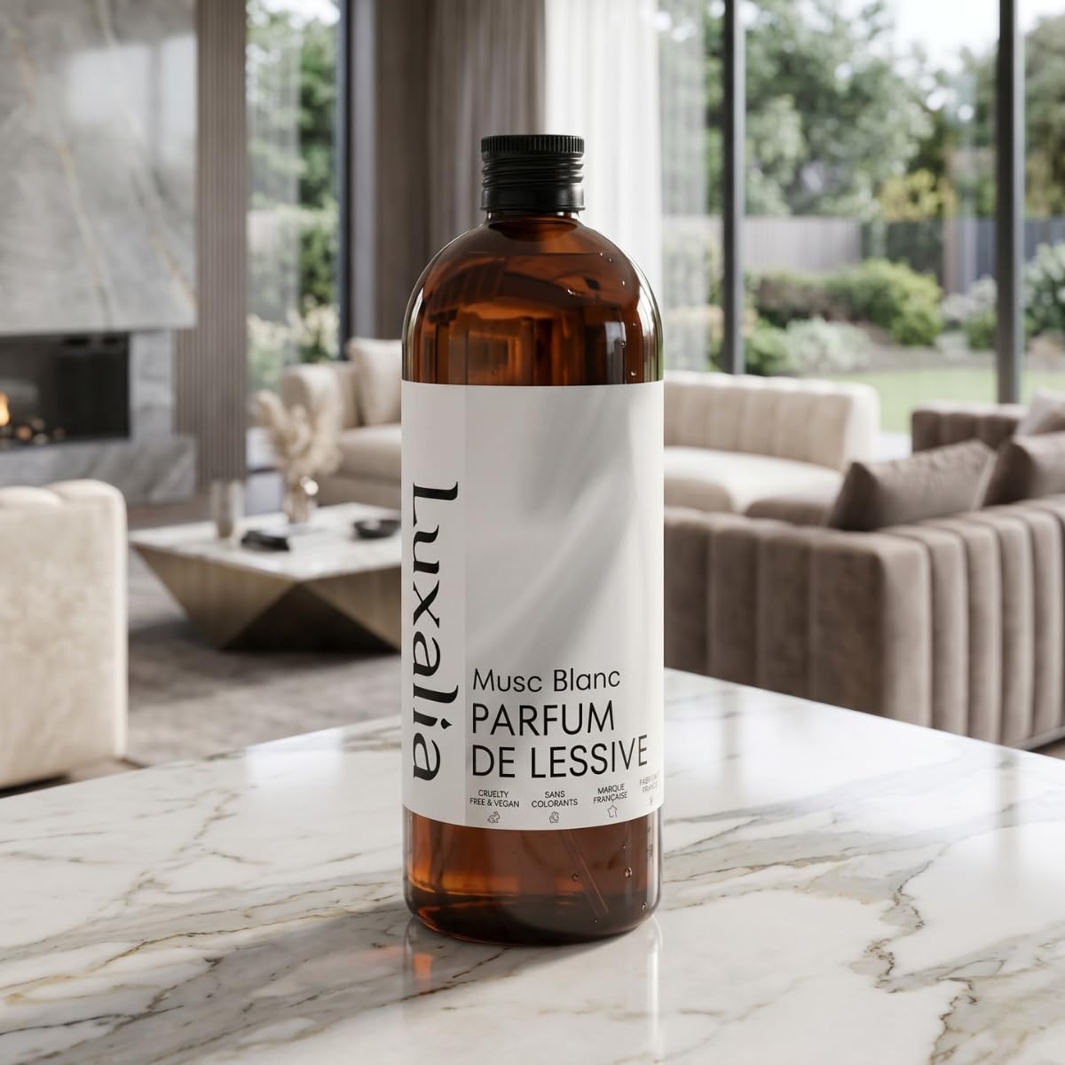 Parfum de Lessive Musc Blanc - Hautement Parfumé - Luxalia - 500ml