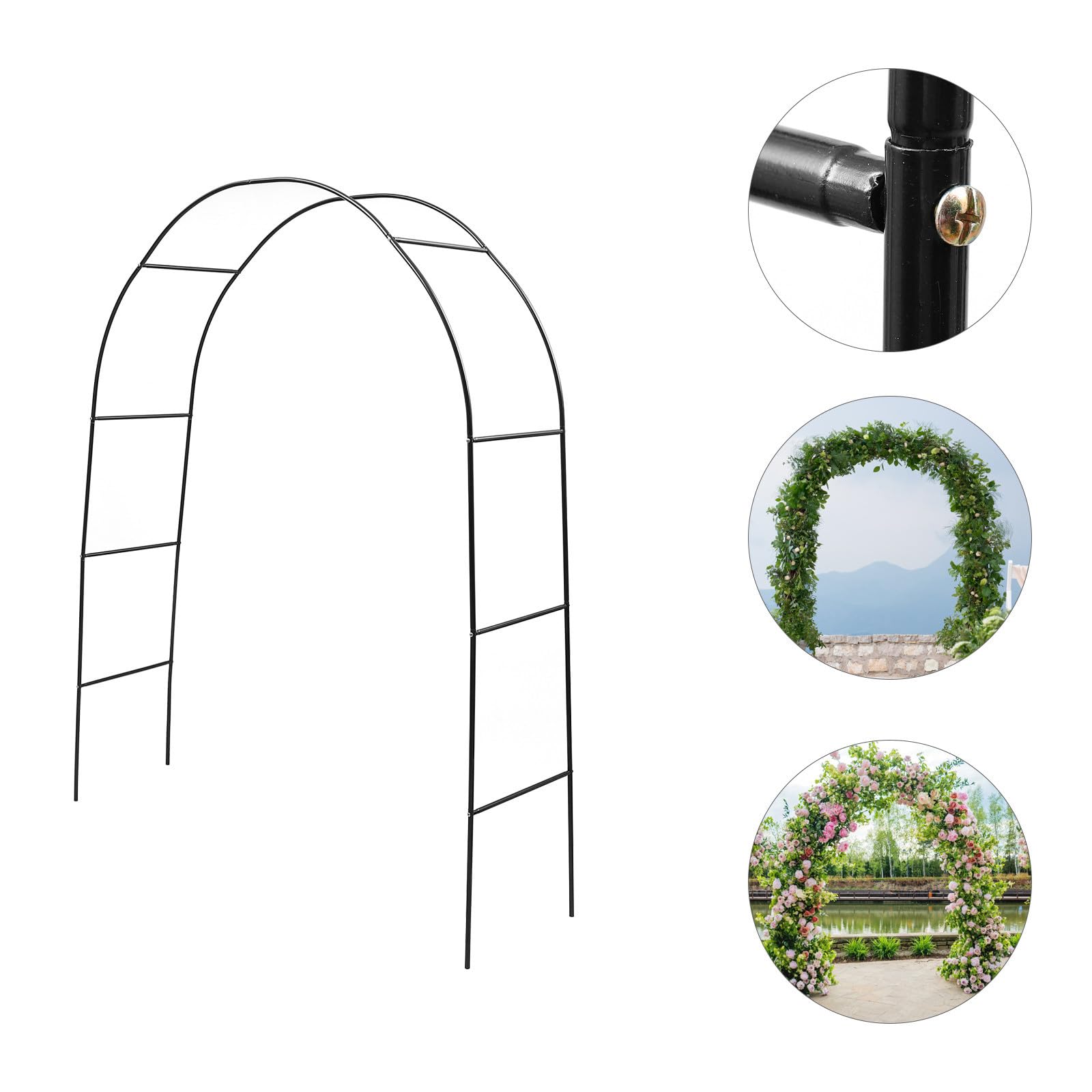 Arco da Giardino e Facile da Montare, in Ferro Verde Leggero