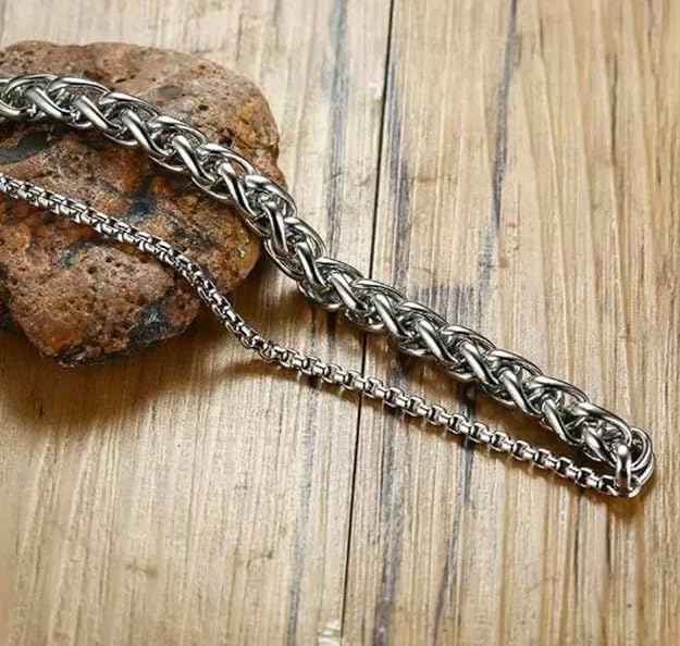 Airtick Silver 5mm Braided Wheat Link Rope Bracelet - Image 4