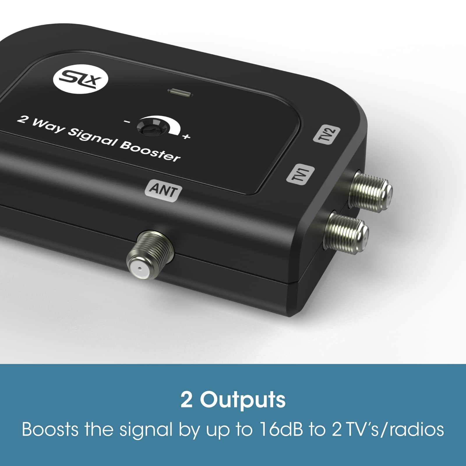 TV Signal Booster Aerial Amplifier, SLx 2 Way Signal Distribution