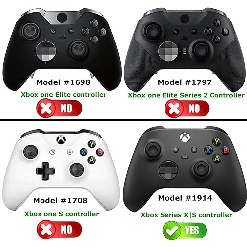 Miniatura 5 de Deal4GO RB LB Bumpers Botones de disparo de hombro con soporte medio superior de repuesto para Xbox Series S y Xbox Series X Controller (negro)