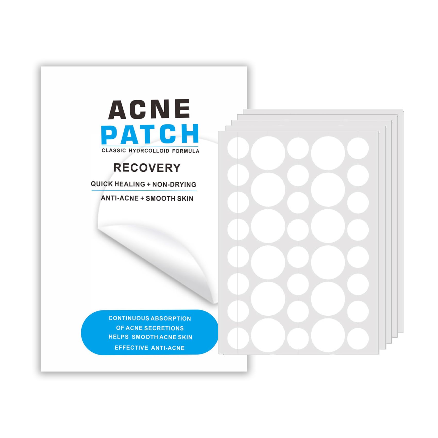 Rpanle Parches Acne, 180 Piezas Uso Diurno y Nocturno Parches Acne 2 en 1, Invisibles Parches Hidrocoloides Para el Acné de 8/12 mm,Impermeable y Transpirable Parches de Acné