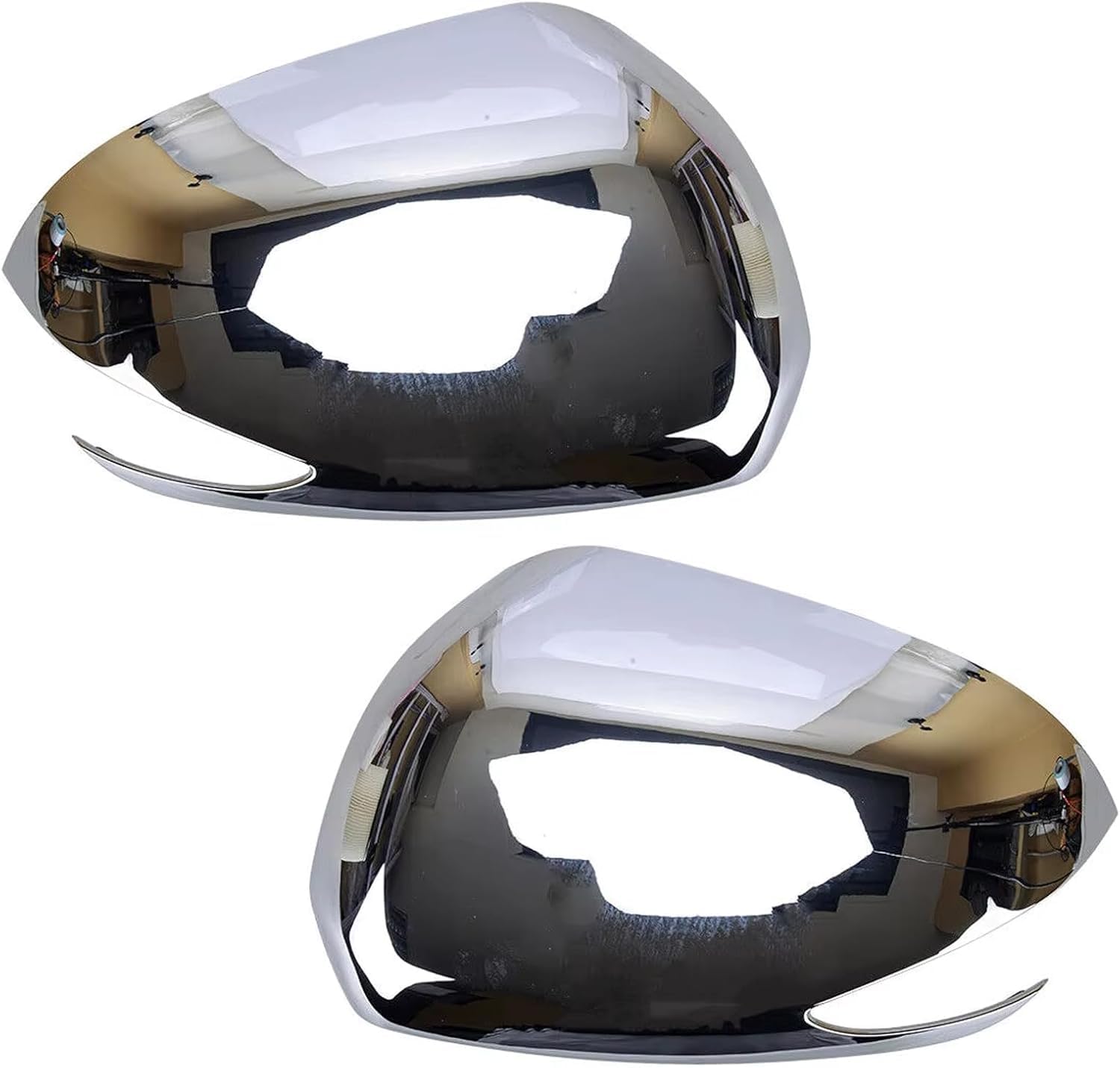XJPGHA Wing Mirror Covers Caps for Hyundai Santa Fe 2019 2020 2021 2022, Sturdy Durable Cover Housing Door Mirror Vehicle Accessory Rearview Side Covers,Silver