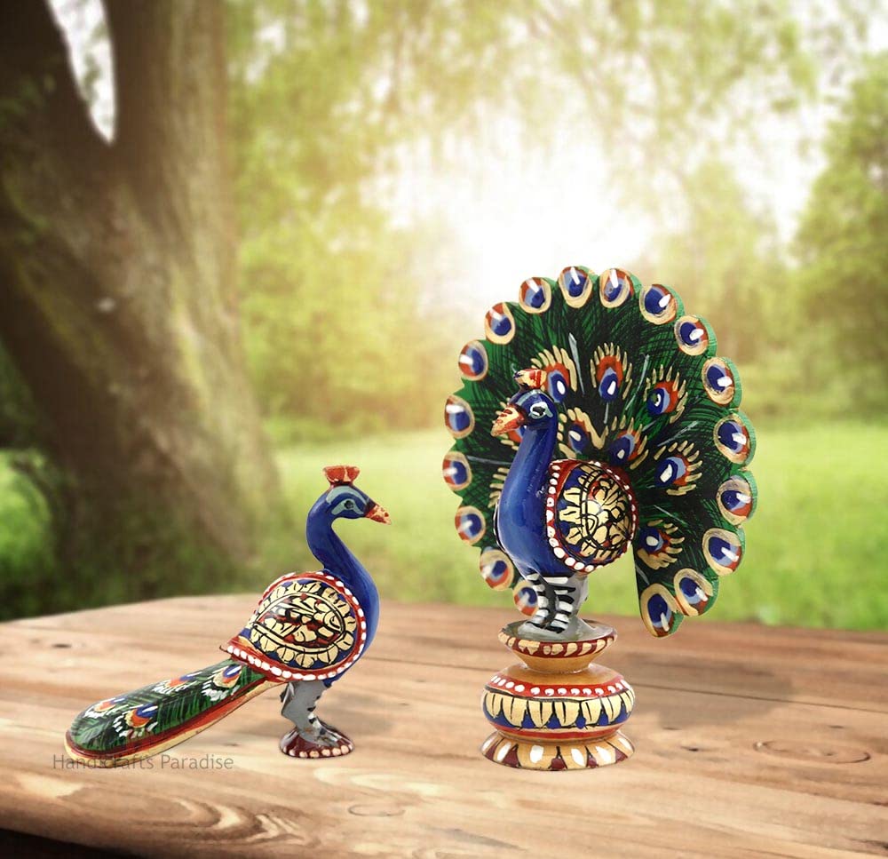 ビカクシダ P.Dancing Peacock (original) Amazon.com: Handicrafts Paradise Wooden Handcrafted Handpainted