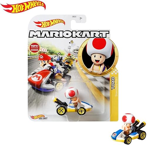 Miniatura 4 de Hot Wheels Mario Kart Sapo con Kart Racer, GJH63