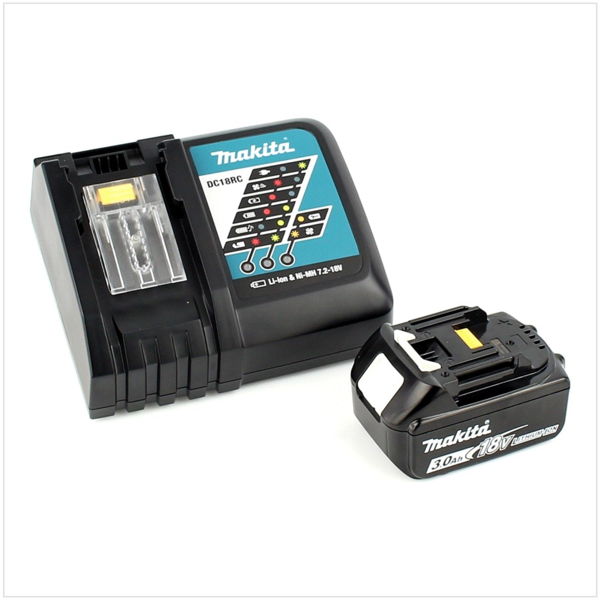 Makita DTW 1001 RF1J 18 V Li-Ion bezszczotkowa akumulatorowa wkrętarka udarowa z obudową Makpac + 1 x akumulator BL 1830 3,0 Ah + szybka ładowarka DC 18 RC