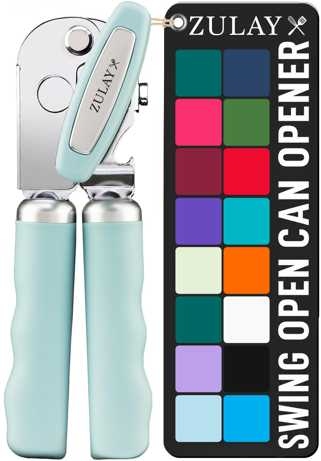 Zulay Kitchen Stainless Steel Swing Open Manual Can Opener Comfortable Grip