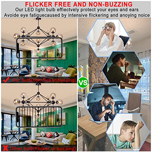 Arberlic Dimmable E26 Led Bulb 4W Equal E26 40 Watt Light Bulb Warm White 2700K E26 Edison Bulb Ac120V 400Lm G16.5 Light Bulb Led For Rustic Sputnik,Vanity,Chandeliers,Fan,Wall Sconces Pack Of 6 #TOP4