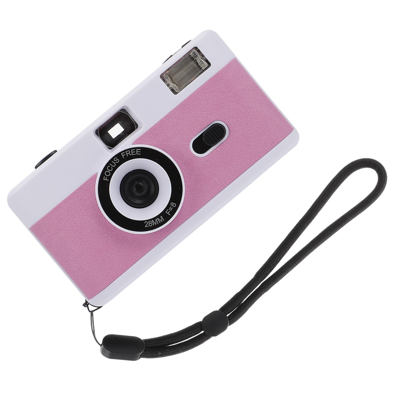 Filmkamera Wiederverwendbare 35 mm Filmkamera mit Eingebautem Blitz Abs ohne Batterie Weiß Retro Kamera
