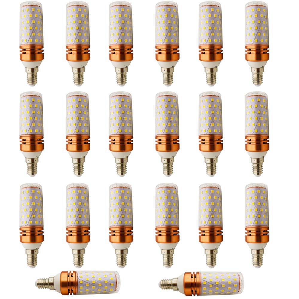 LED E14 maíz bombilla 16W, 3000K blanco cálido LED Candelabros bombillas,No regulables (20 piezas, E14-16W)