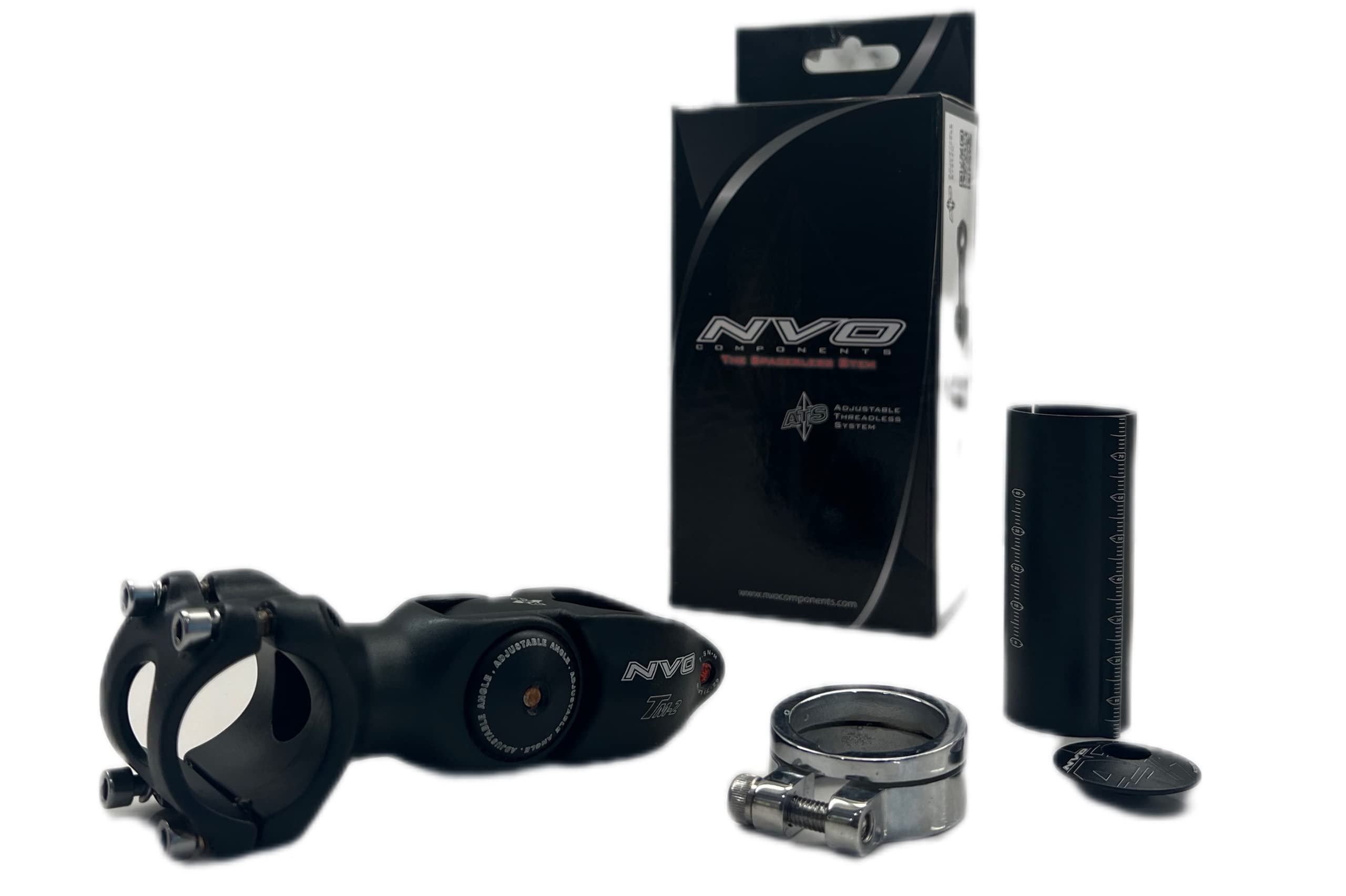 NVO Components TM2 Double Adjustable Bike Stem (95 mm) : Amazon.co 