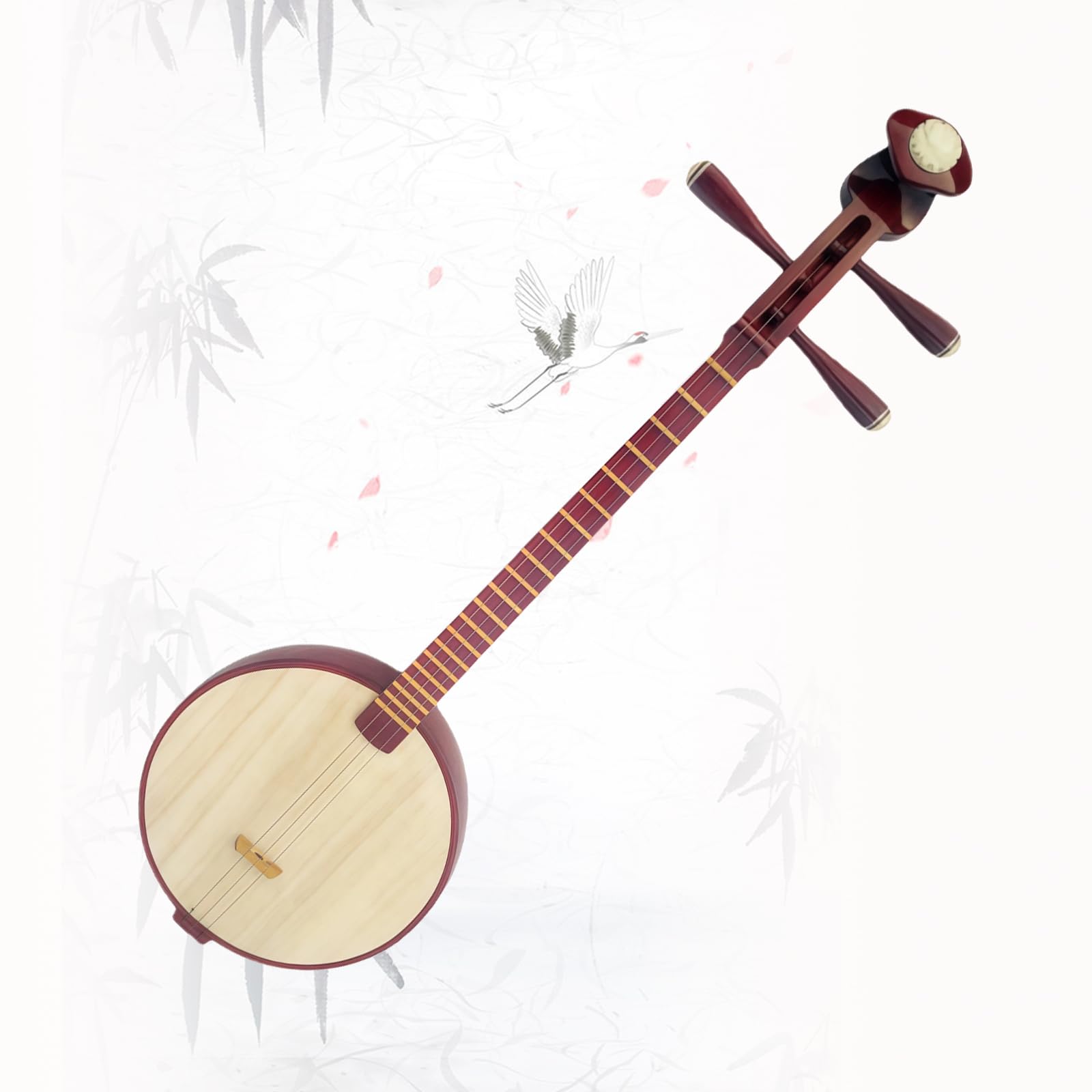 Chinesische Shamisen, Shamisen-Instrument, Qinqin Im Pflaumenblütenstil, Runde Qinqin, Professionelles Aufführungsinstrument, Zwölfton-Gleichschwebende Stimmung Rosewood Round