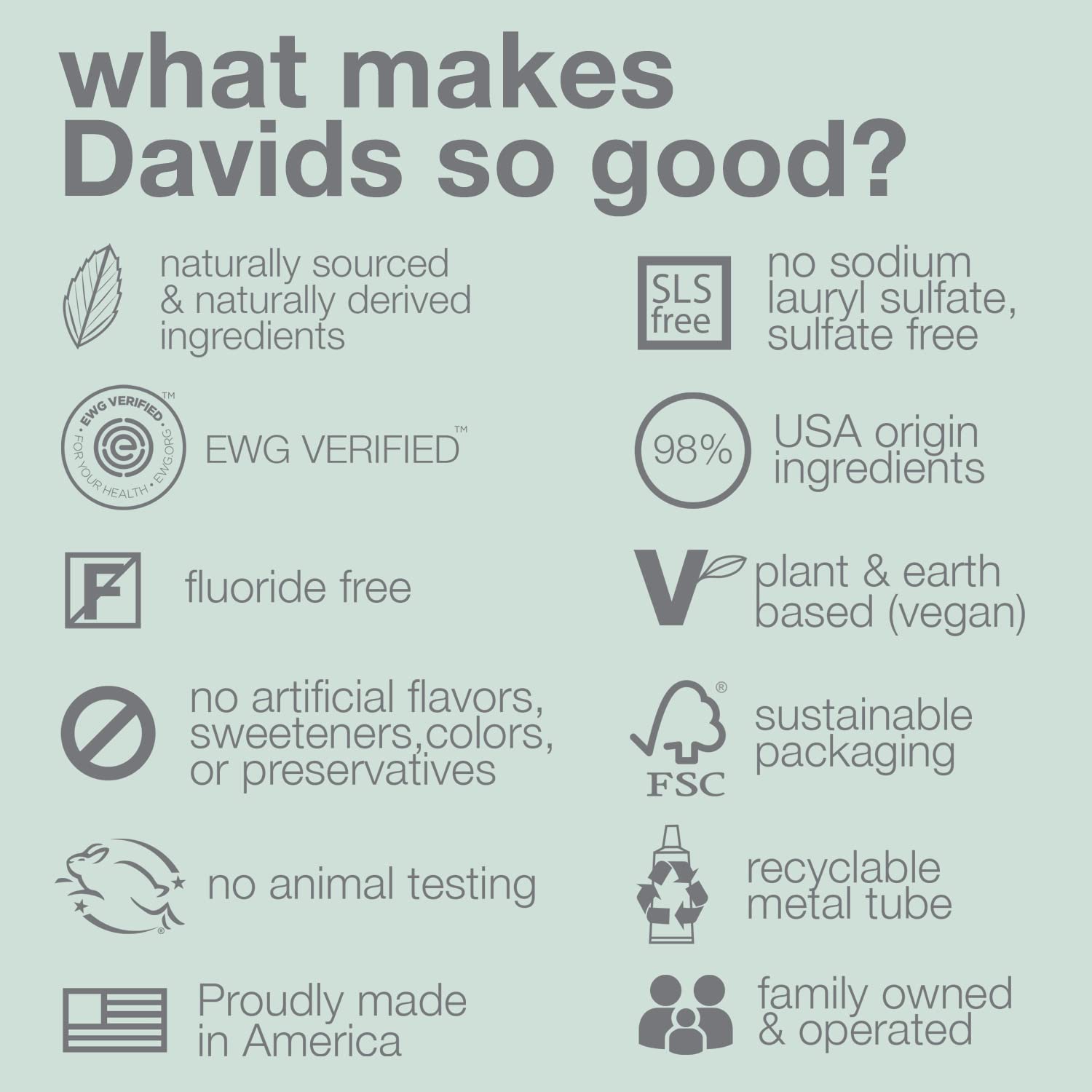 Davids Natural Whitening Travel Toothpaste, Antiplaque, Fluoride Free, Peppermint, 1.75 OZ, TSA Approved Travel Size (3 Pack)