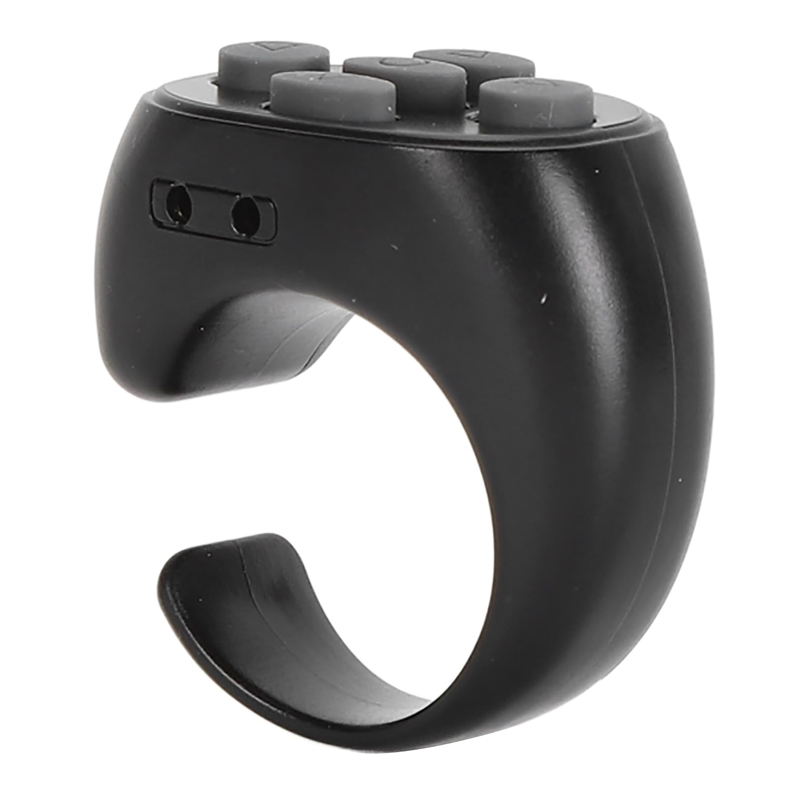 Scrolling Ring, Page Turner Camera Remote Shutter 32.8ft Range Phone Holder Function with Charging Case for Android for Tablet (Black)