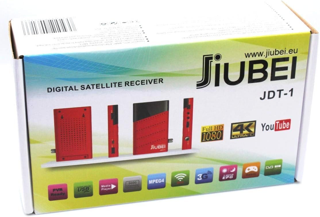 Receptor decodificador satelite (Necesario Antena PARABOLICA) y Reproductor Multimedia Jiubei JDT-1 HD