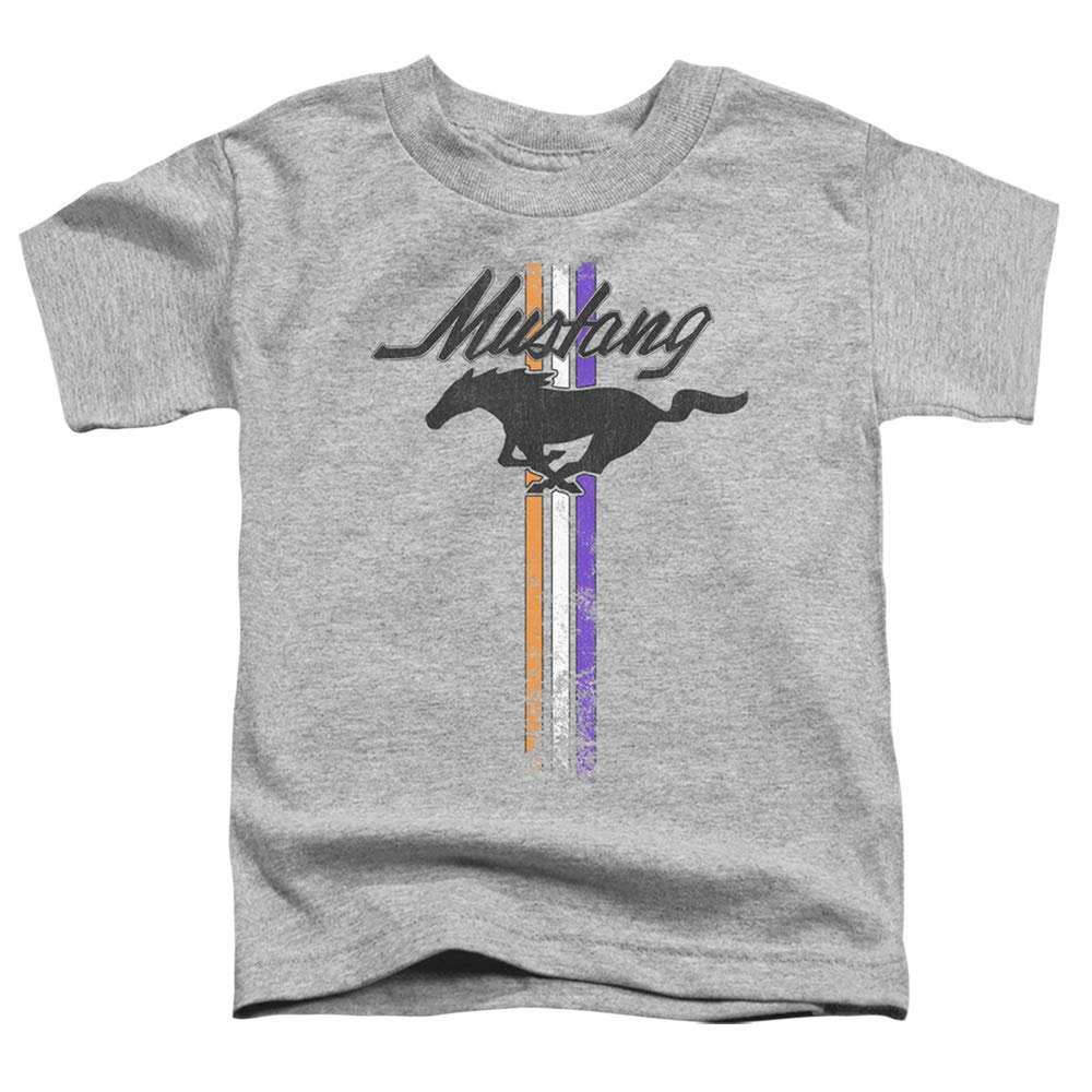 Ford Mustang Mustang Stripes Unisex Toddler T Shirt for Boys and Girls, Medium (3T) Athletic Heather