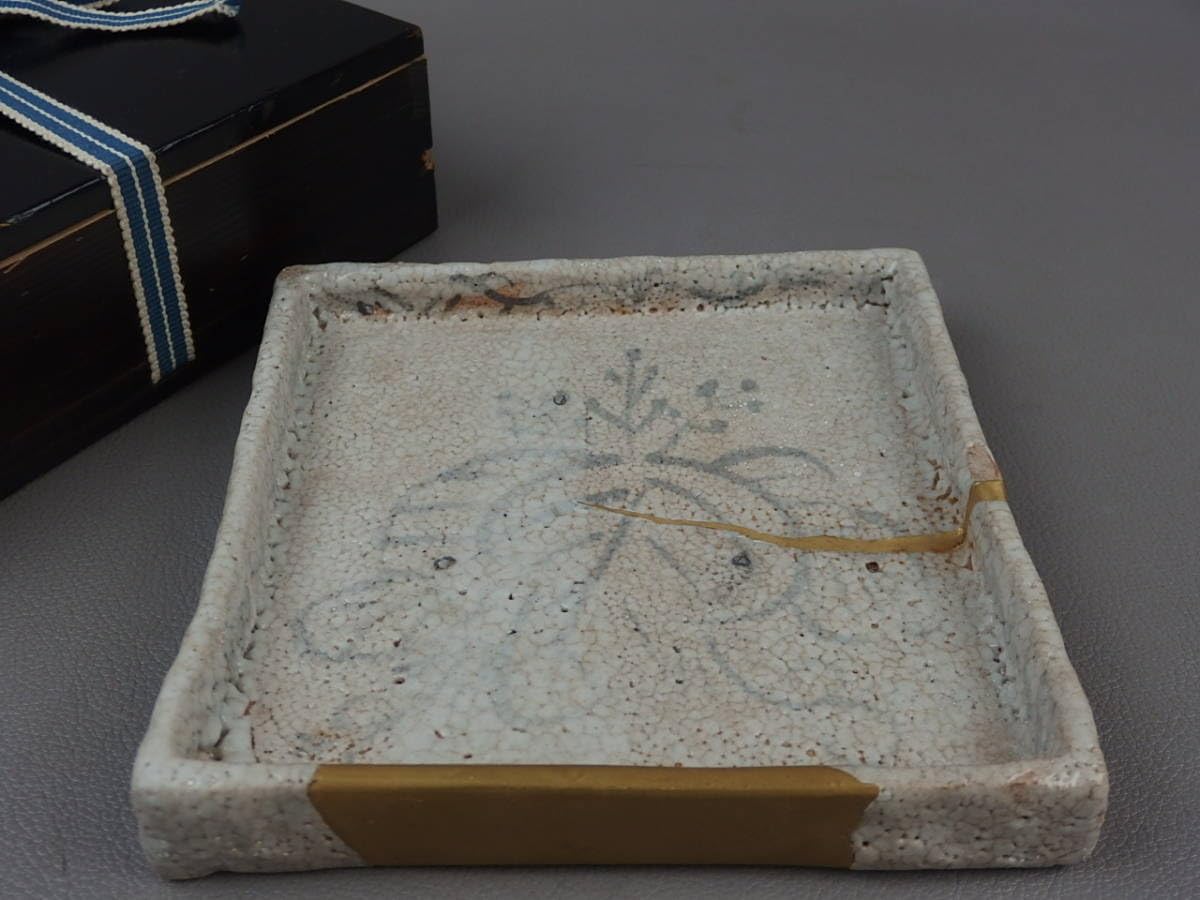 志野の小皿　骨董　古道具 志野の小皿 骨董 古道具 美術品・アンティーク・コレクション